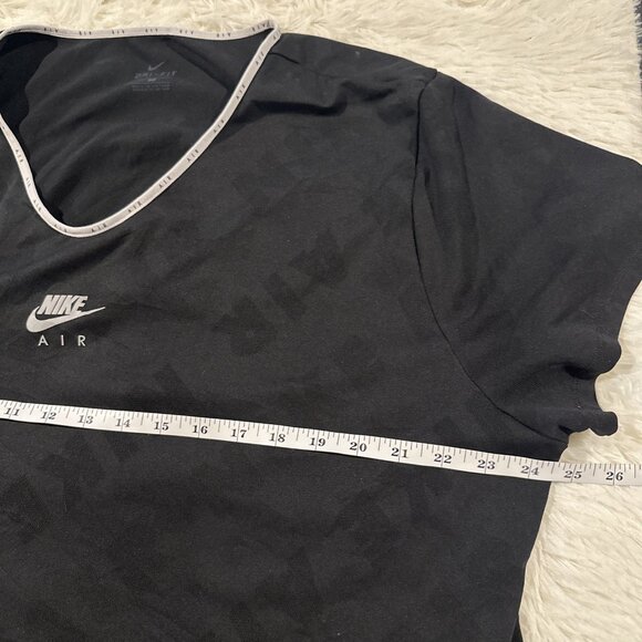 Nike Air womens Dri Fit Tee 2X Short sleeve black athletic rare Open Back - Picture 5 of 10